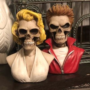 Marilyn Monroe & James Dean mini bust